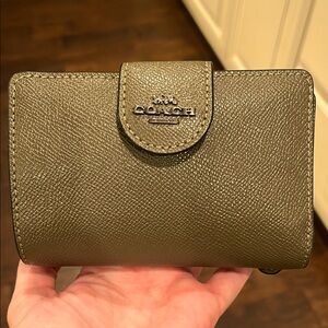 Coach Sage Green Leather Wallet